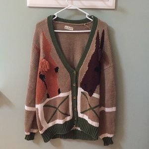 Unique Vintage Horse Cardigan